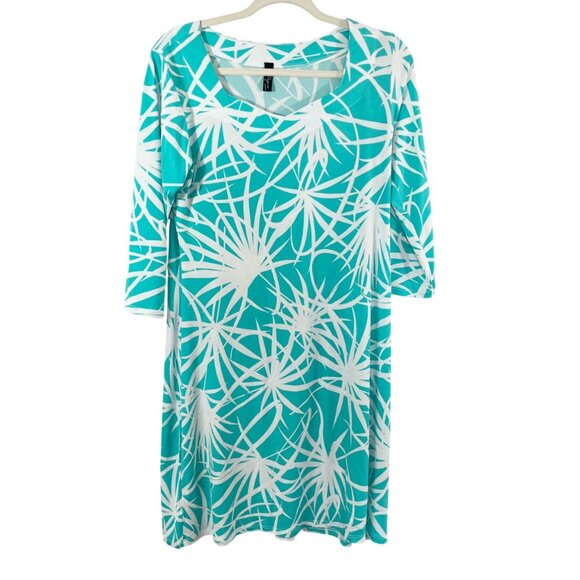 NEW Fashque Studio Sweetheart Neck Dress Tropical Made in USA - Size Small - Picture 1 of 8